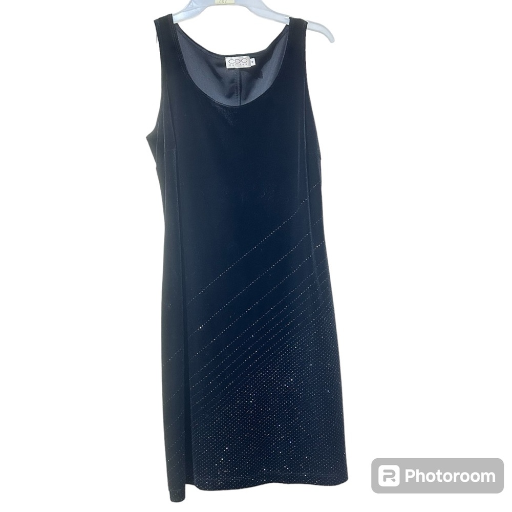 CDC Petites Black  Sparkly Shiny Sheath Bodycon Cocktail Mini Dress, WDress18